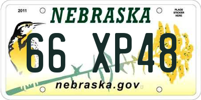 NE license plate 66XP48