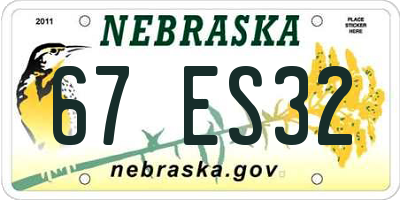 NE license plate 67ES32