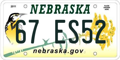 NE license plate 67ES52