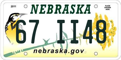 NE license plate 67II48
