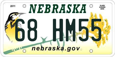 NE license plate 68HM55