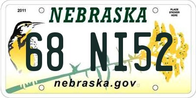 NE license plate 68NI52