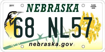 NE license plate 68NL57