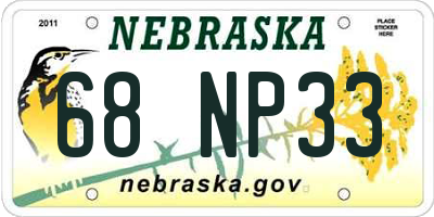 NE license plate 68NP33
