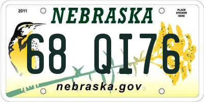 NE license plate 68QI76