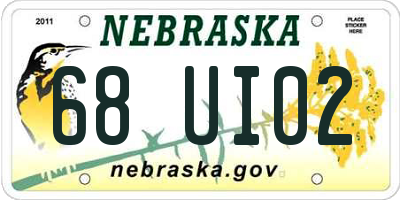 NE license plate 68UI02