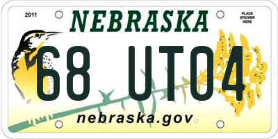 NE license plate 68UT04