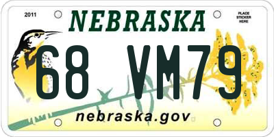 NE license plate 68VM79