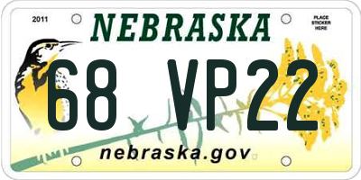 NE license plate 68VP22