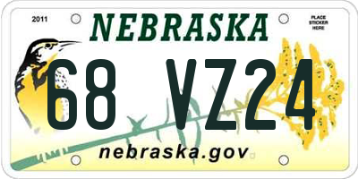 NE license plate 68VZ24