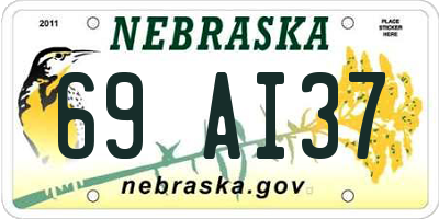 NE license plate 69AI37
