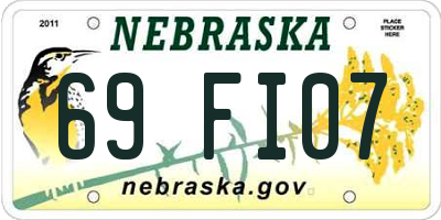 NE license plate 69FI07