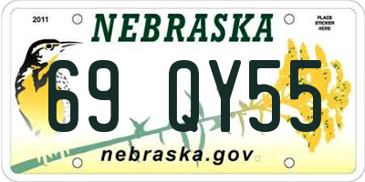 NE license plate 69QY55