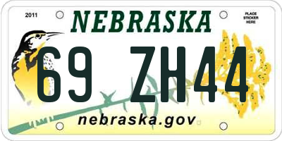 NE license plate 69ZH44