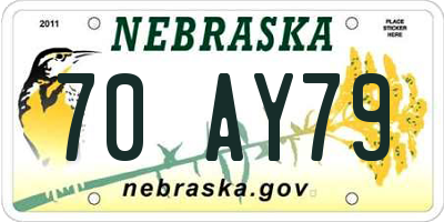 NE license plate 70AY79