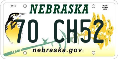NE license plate 70CH52
