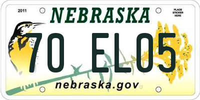 NE license plate 70EL05