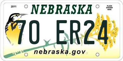 NE license plate 70ER24