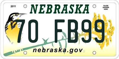 NE license plate 70FB99