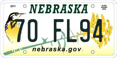 NE license plate 70FL94