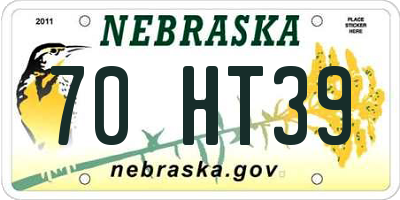 NE license plate 70HT39