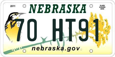 NE license plate 70HT91