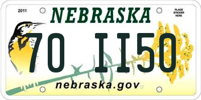 NE license plate 70II50