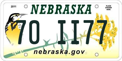NE license plate 70II77