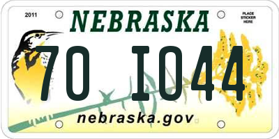 NE license plate 70IO44