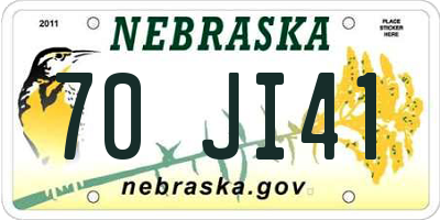 NE license plate 70JI41