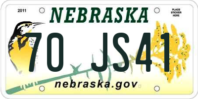 NE license plate 70JS41