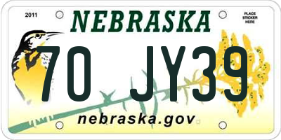 NE license plate 70JY39