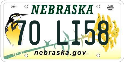 NE license plate 70LI58