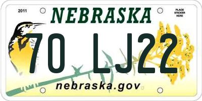 NE license plate 70LJ22