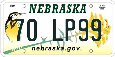NE license plate 70LP99