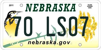 NE license plate 70LS07