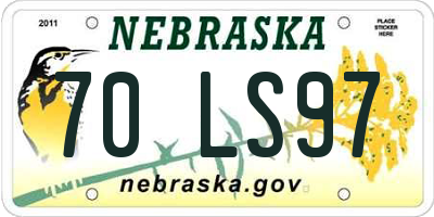 NE license plate 70LS97