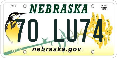 NE license plate 70LU74