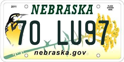 NE license plate 70LU97