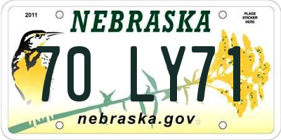 NE license plate 70LY71