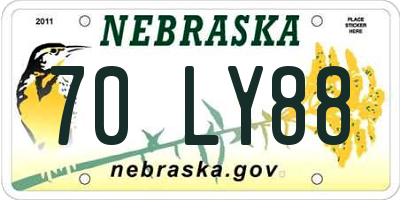 NE license plate 70LY88