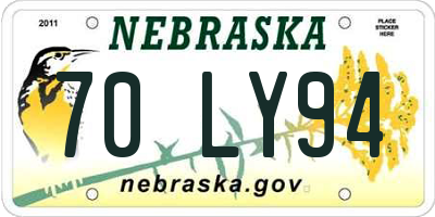 NE license plate 70LY94