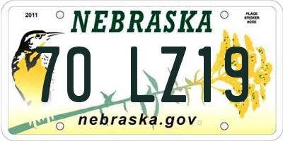 NE license plate 70LZ19