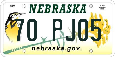 NE license plate 70PJ05