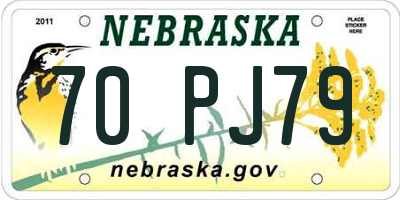 NE license plate 70PJ79
