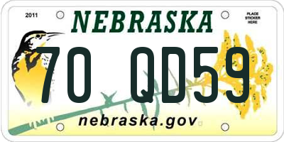 NE license plate 70QD59