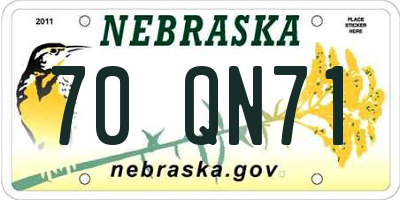 NE license plate 70QN71