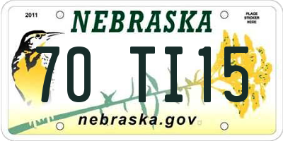 NE license plate 70TI15
