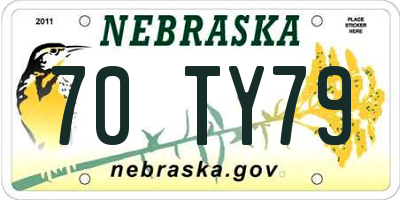 NE license plate 70TY79