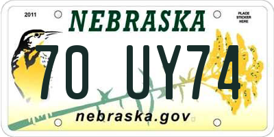 NE license plate 70UY74